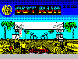 Out Run title screen for ZX Spectrum